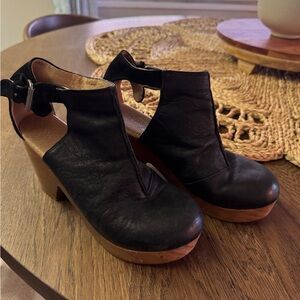 Free People Black Orchard Clogs Boots